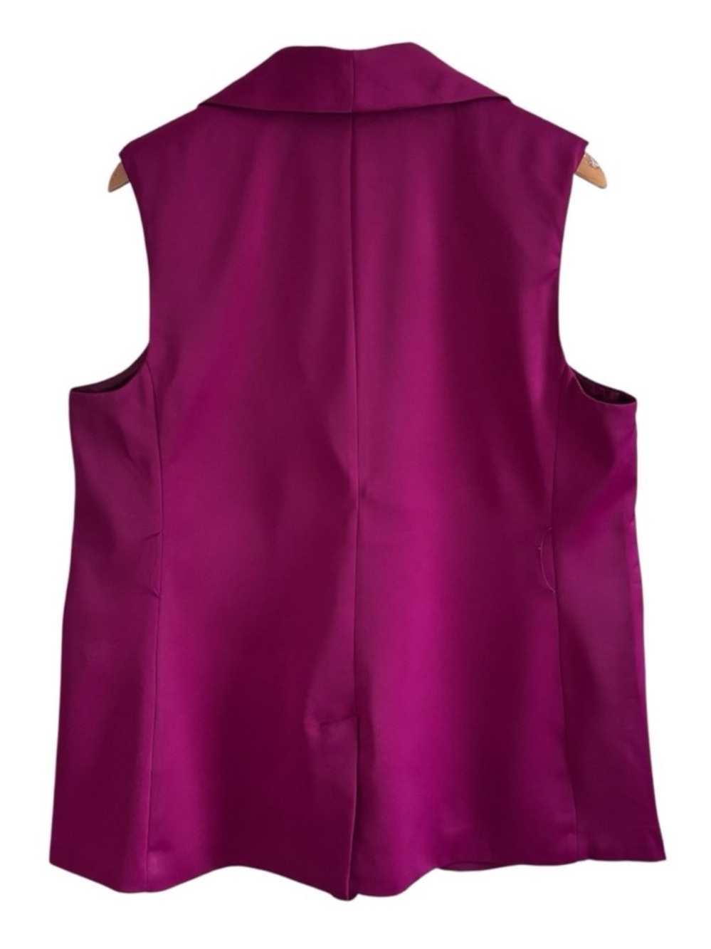Banana Republic Sleeveless Blazer Top Vest Size 14 Magenta Fuchsia - Picture 4 of 7